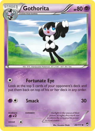 Gothorita #40 · Furious Fists Pokémon card