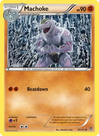 Machoke #45 · Furious Fists Pokémon card
