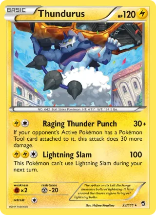 Thundurus #33 · Furious Fists Pokémon card