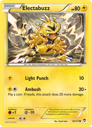 Electabuzz #29 · Furious Fists Pokémon card