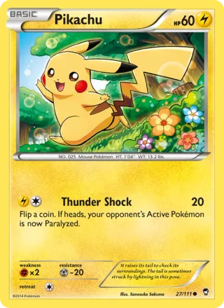 Pikachu #27 · Furious Fists Pokémon card
