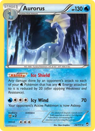 Aurorus #26 · Furious Fists Pokémon card