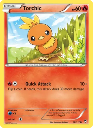 Torchic #12 · Furious Fists Pokémon card