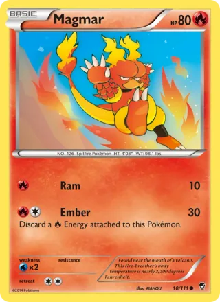 Magmar #10 · Furious Fists Pokémon card