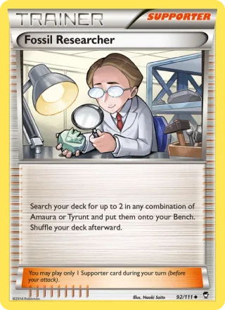 Fossil Researcher #92 · Furious Fists Pokémon card
