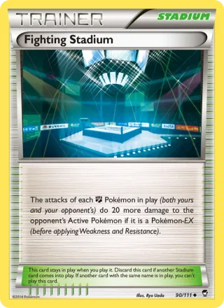 Fighting Stadium #90 · Furious Fists Pokémon card