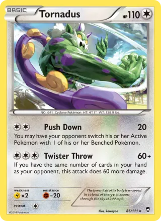 Tornadus #86 · Furious Fists Pokémon card