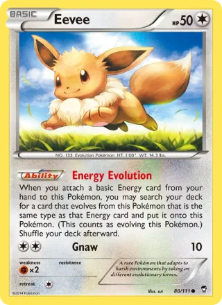 Eevee #80 · Furious Fists Pokémon card