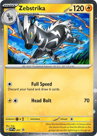 Zebstrika #201 · SVP Black Star Promos Pokémon card