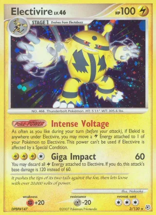 Electivire #3 · Diamond & Pearl Pokémon card