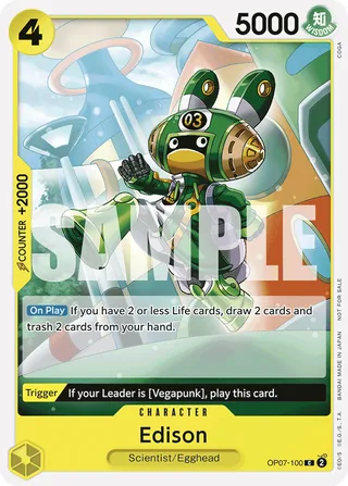 Edison (Tournament Pack 2024 Oct.-Dec.) #OP07-100-tournament-pack-2024-oct-dec · One Piece Promotion Cards One Piece card