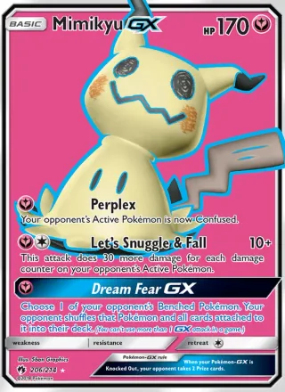 Mimikyu GX #206 · Lost Thunder Pokémon card