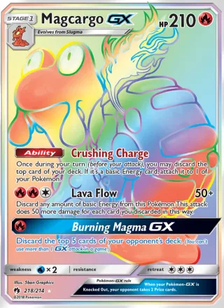 Magcargo GX #218 · Lost Thunder Pokémon card