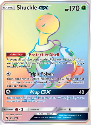 Shuckle GX #215 · Lost Thunder Pokémon card