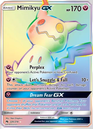 Mimikyu GX #226 · Lost Thunder Pokémon card