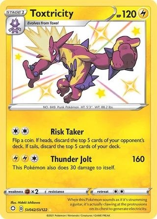 Toxtricity #SV042 · Shining Fates Shiny Vault Pokémon card