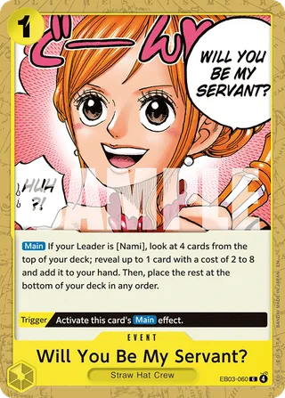 Will You Be My Servant? #EB03-060 · Extra Booster: One Piece Heroines Edition One Piece card