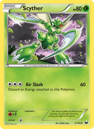 Scyther #4 · Dark Explorers Pokémon card