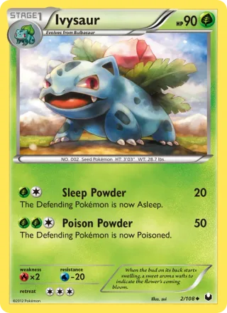 Ivysaur #2 · Dark Explorers Pokémon card