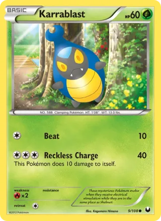Karrablast #9 · Dark Explorers Pokémon card