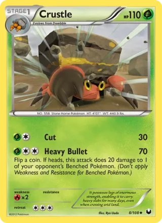 Crustle #8 · Dark Explorers Pokémon card