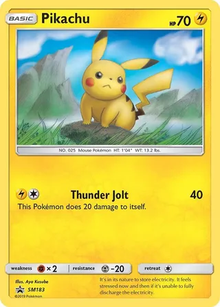 Pikachu #SM183 · SM Black Star Promos Pokémon card