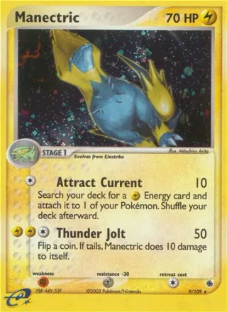 Manectric #9 · Ruby & Sapphire Pokémon card