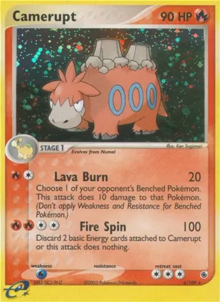 Camerupt #4 · Ruby & Sapphire Pokémon card