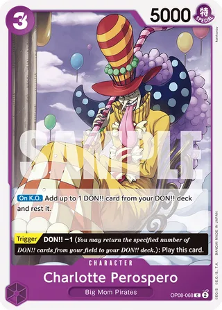 Charlotte Perospero #OP08-068 · Two Legends Pre-Release Cards One Piece card