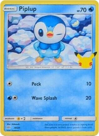 Piplup #20 · McDonald's Collection 2021 Pokémon card