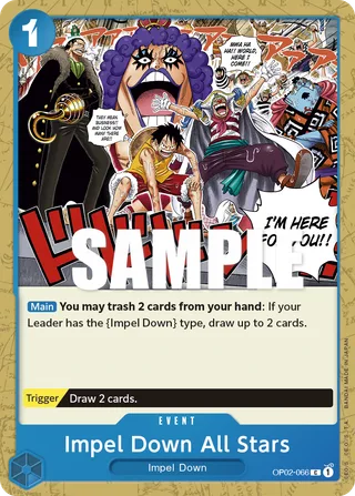 Impel Down All Stars #OP02-066 · Paramount War Pre-Release Cards One Piece card