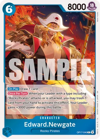 Edward.Newgate #OP17-040 · The World's Strongest Warriors One Piece card