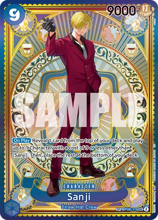 Sanji (SP) #OP06-119-sp · A Fist of Divine Speed One Piece card