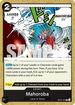Mahoroba #OP16-101 · The Time of Battle Release Event Cards One Piece card
