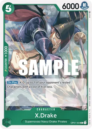 X.Drake #OP01-054 · Romance Dawn One Piece card