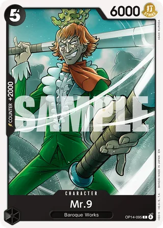 Mr.9 #OP14-095 · The Azure Sea's Seven One Piece card