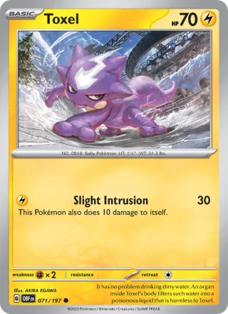 Toxel #071 · Obsidian Flames Pokémon card