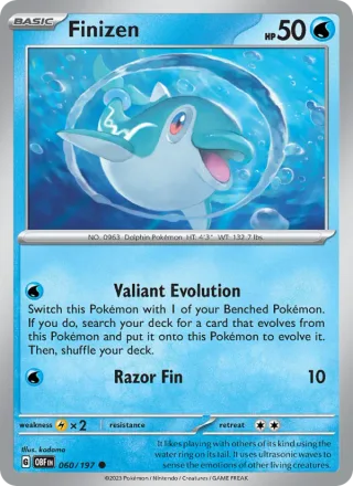 Finizen #060 · Obsidian Flames Pokémon card