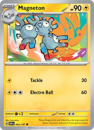 Magneton #064 · Obsidian Flames Pokémon card