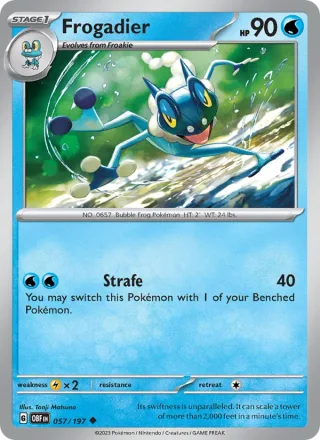 Frogadier #057 · Obsidian Flames Pokémon card