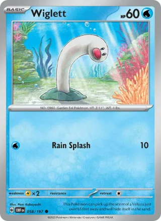 Wiglett #058 · Obsidian Flames Pokémon card