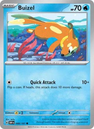 Buizel #048 · Obsidian Flames Pokémon card