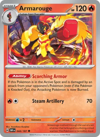 Armarouge #044 · Obsidian Flames Pokémon card