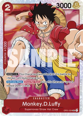 Monkey.D.Luffy (Alternate Art) #OP01-024-alternate-art · Premium Booster -The Best- One Piece card