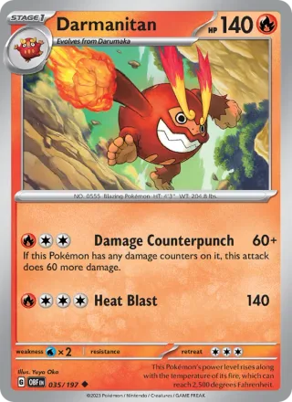Darmanitan #035 · Obsidian Flames Pokémon card