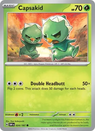 Capsakid #024 · Obsidian Flames Pokémon card