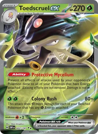 Toedscruel ex #022 · Obsidian Flames Pokémon card