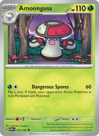 Amoonguss #010 · Obsidian Flames Pokémon card