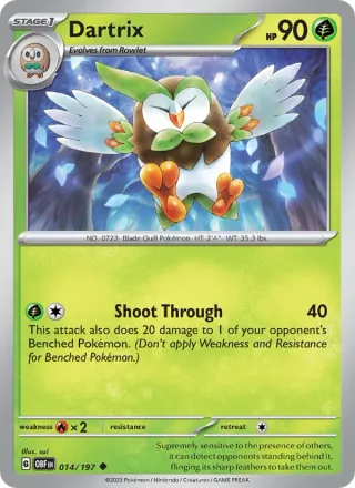 Dartrix #014 · Obsidian Flames Pokémon card