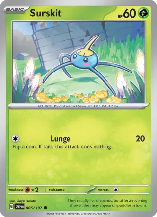 Surskit #006 · Obsidian Flames Pokémon card